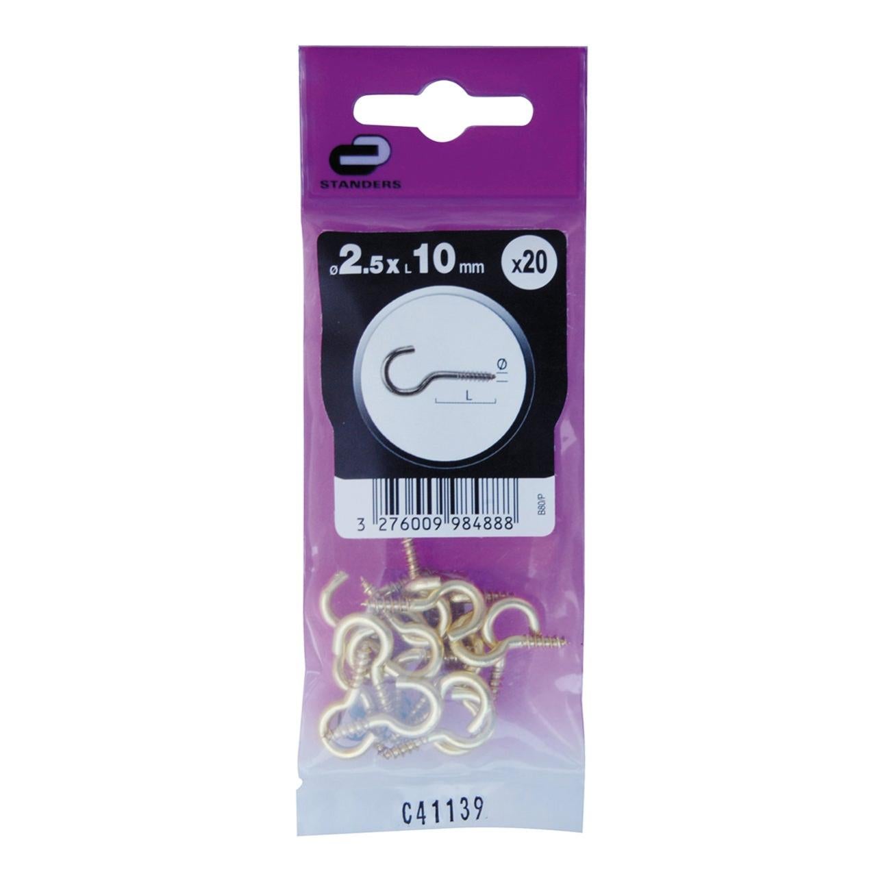 200PC Occhiello In Ottone, Diaetro 8 /4 Interno Toolzone PL231 - Foto 9