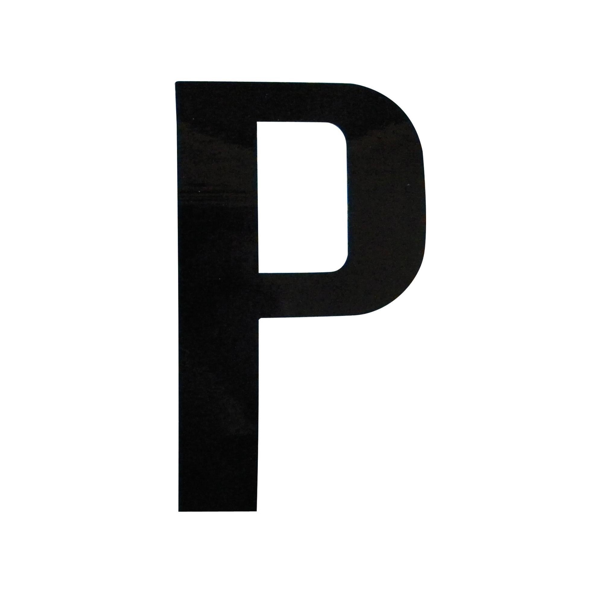 Lettera P adesivo, 10 x 6 cm