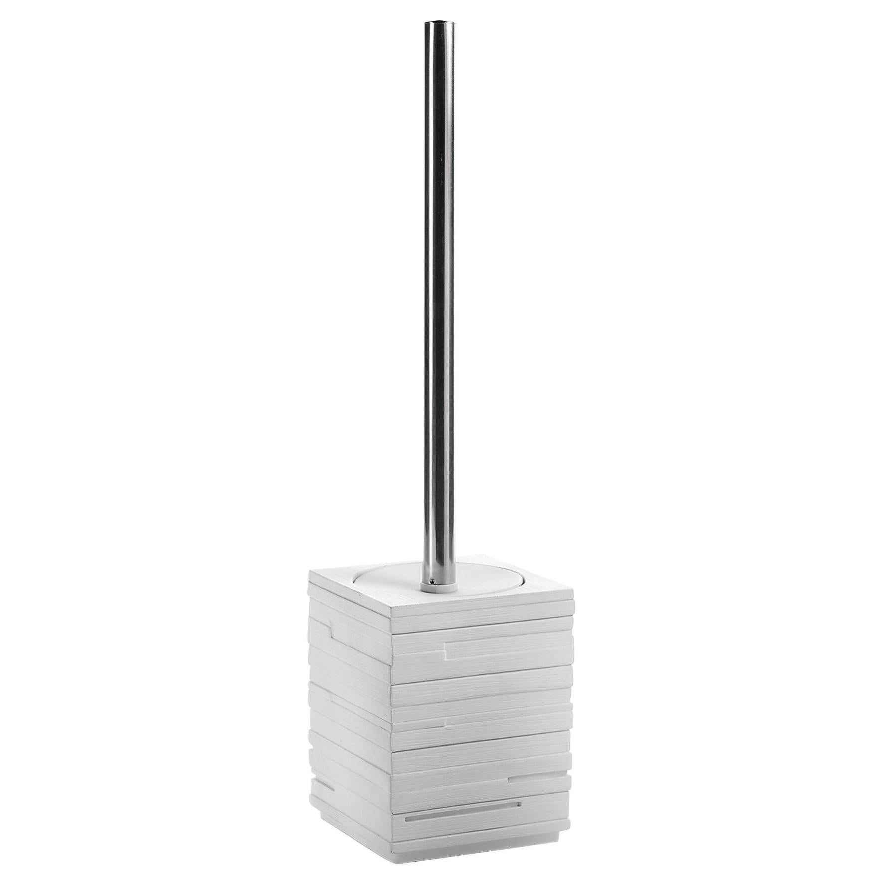 CONTONTY Porta Scopino WC In Plastica, 2 Pezzi – Contenitore Per Spazzola Bagno, Nero, Dimensioni 9,5x8,5x8,5 Cm - 4