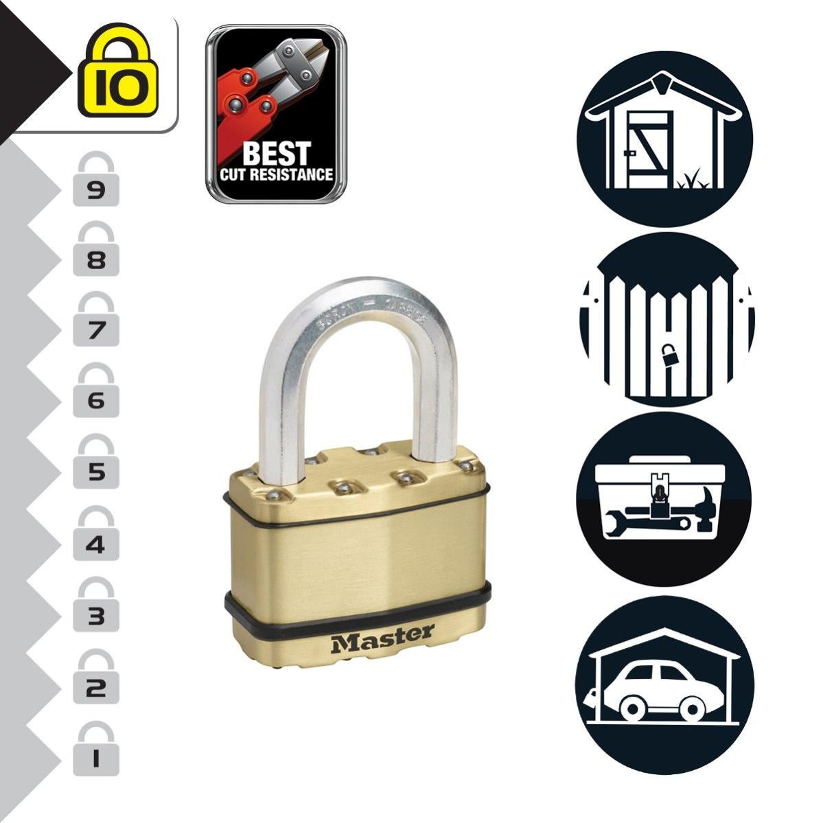 Master Lock M40XTCCSEN - Lucchetto A Disco, In Acciaio - Foto 10