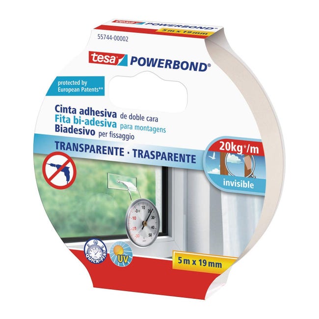 TESA - Adhésif double-face fixation ultra-forte 500kg 5m x 19mm, double face ext TESA - Adhésif double-face fixation ultra-forte 500kg 5m x 19mm, double face ext
