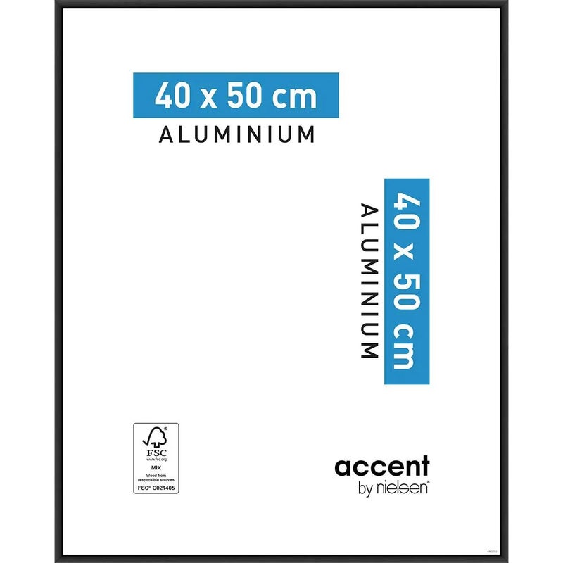 Cornice Accent nero satinato per foto da 40x50 cm