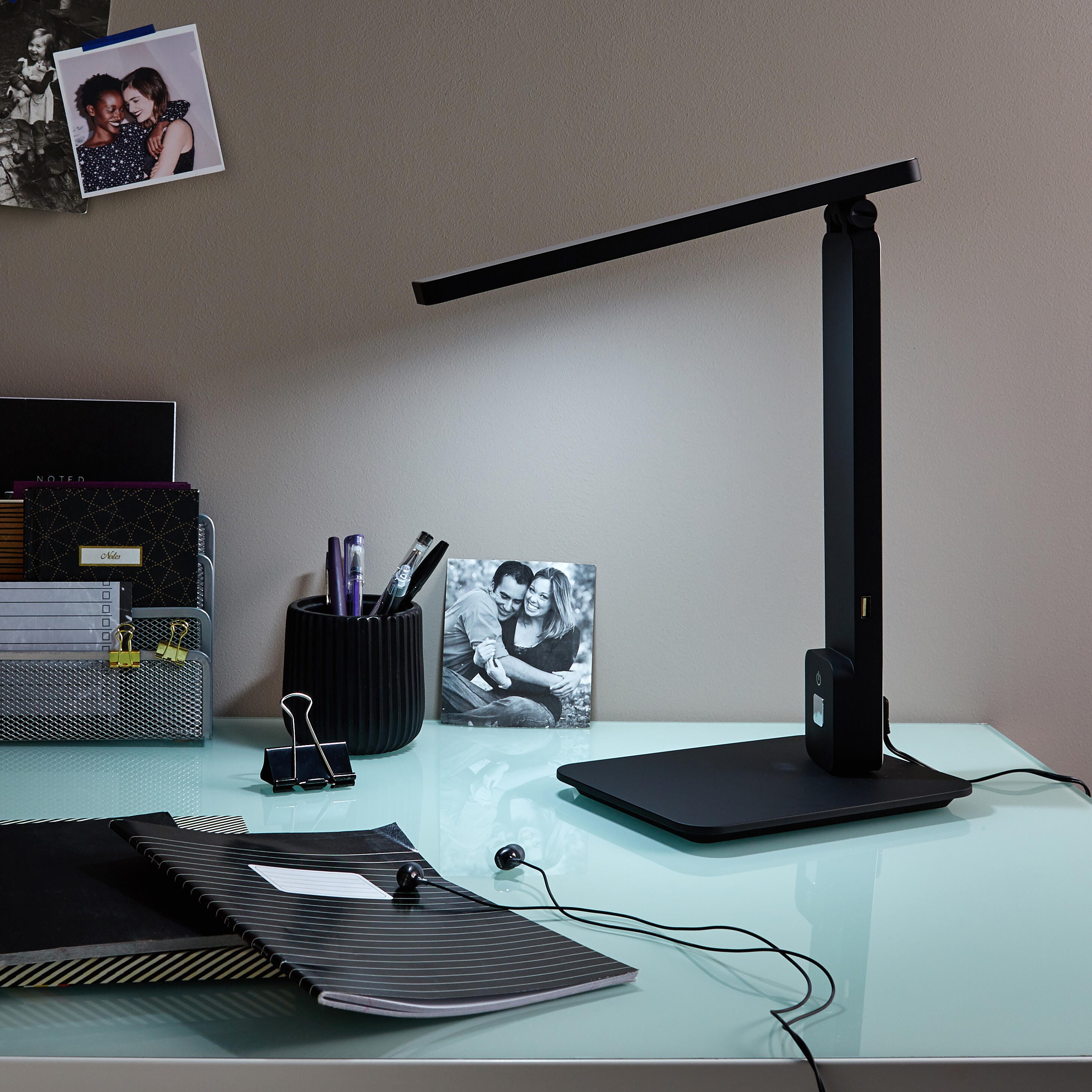 Lampada da scrivania LED Usagi USB bianco bianco