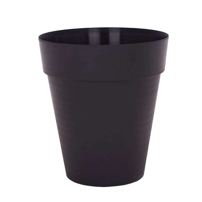 Portavaso Quadrato Antracite In Plastica Effetto Granito - 50x50 Cm - Leifheit