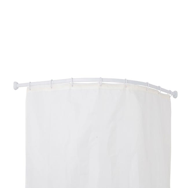 Bastone reggitenda doccia SENSEA L 90-90 cm bianco