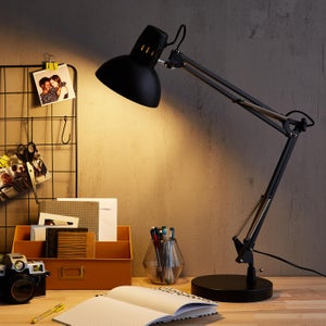 Lampada da scrivania a led con morsetto, lampada da tavolo da tavolo  flessibile a braccio d'oca, 3 modalità di colore, può essere alimentata  tramite USB, per testiera, banco da lavoro, studio, comodino