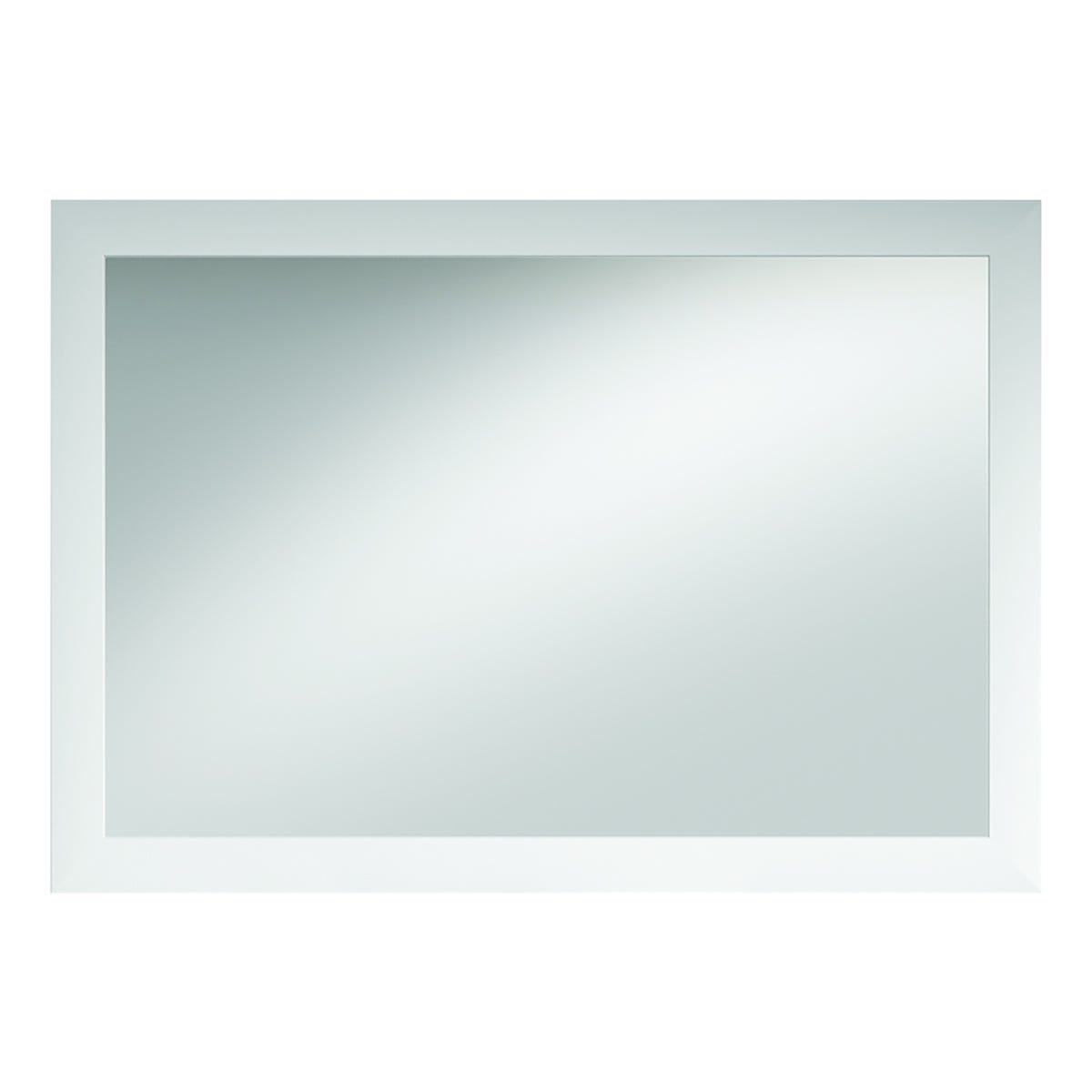 Specchio con cornice da parete rettangolare UNIKE bianco 100 x 80 cm