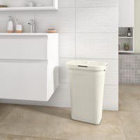 Portabiancheria Aperto PRIMV 50L - Bianco, Traforato, Aerazione Panni, Made In Italy - Foto 6