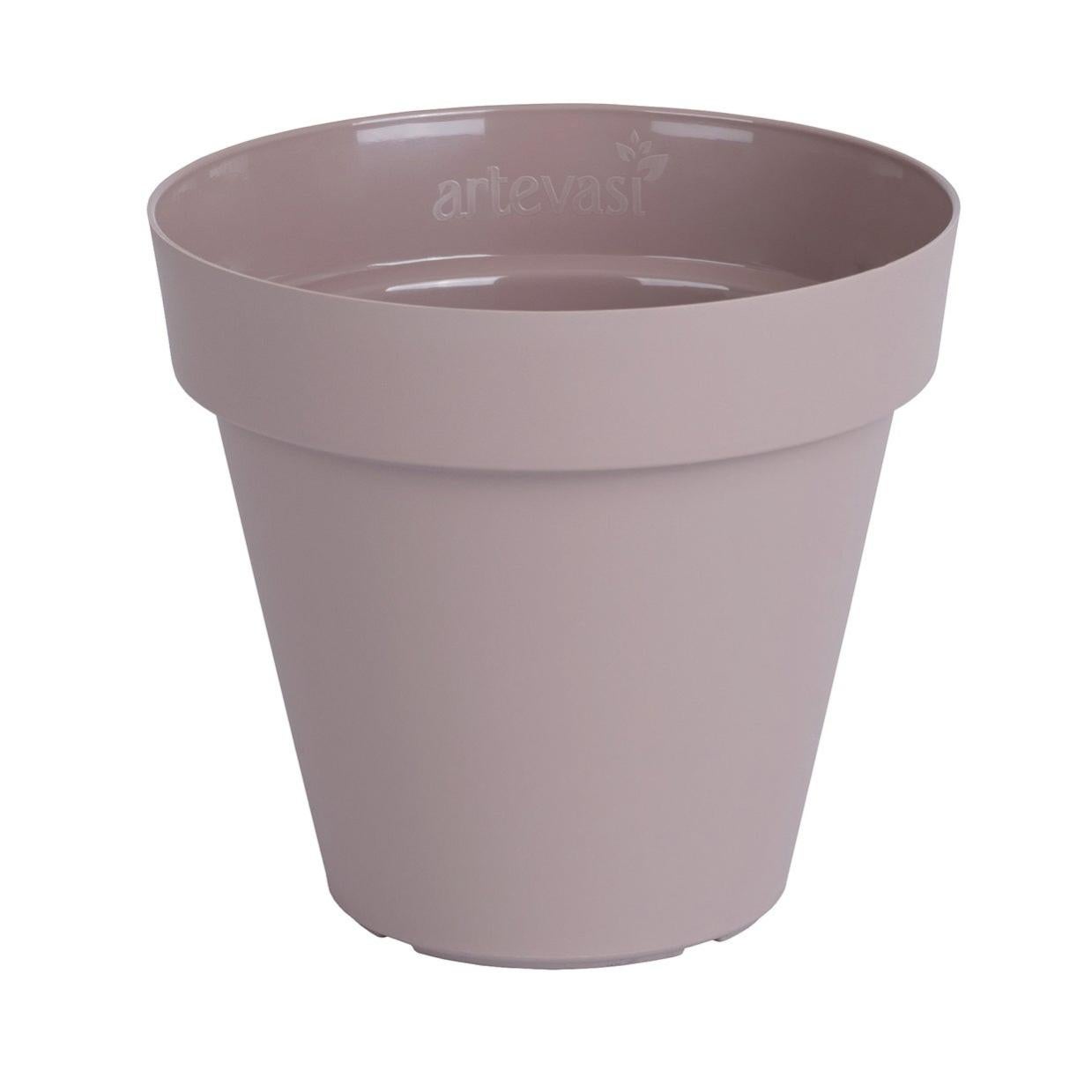Vaso Cloe Stefanplast In Polipropilene Tortora 30 Cm - Made In Italy Con Bassorilievo - 2