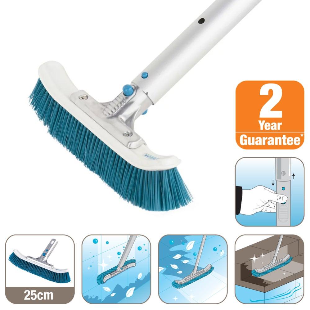 Spazzola Per Piscina Interline Deluxe 45 Cm: Base In Alluminio Solido Con Setole In Nylon Resistenti, Per Una Pulizia Profonda - 3
