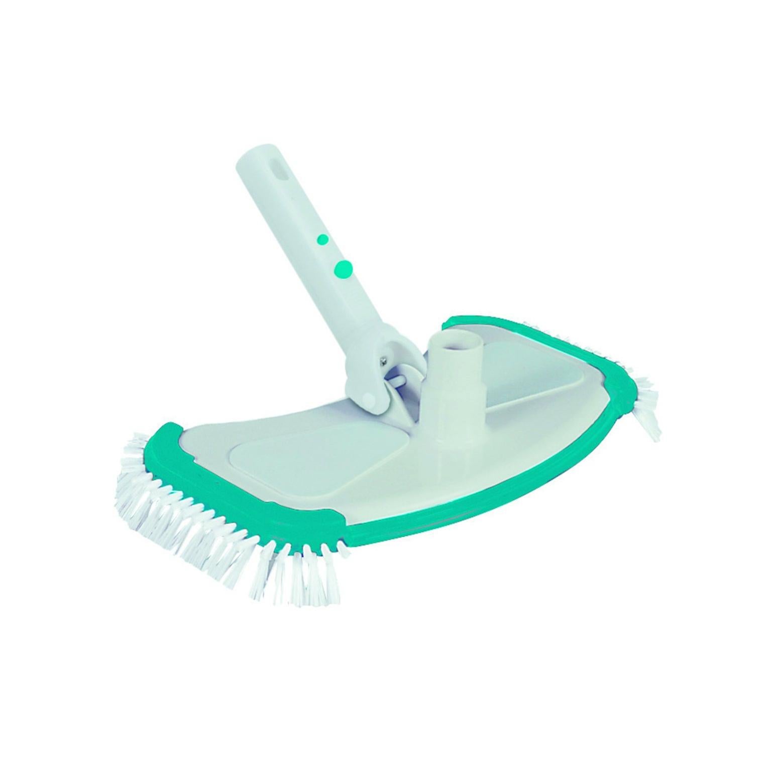 Spazzola Aspiratore Per Piscina Well2wellness Mida.Sweep, A 8 Ruote Con Spazzole Laterali, Larghezza 38 Cm, Attacco 32/38 Mm, Blu E Bianco - 2
