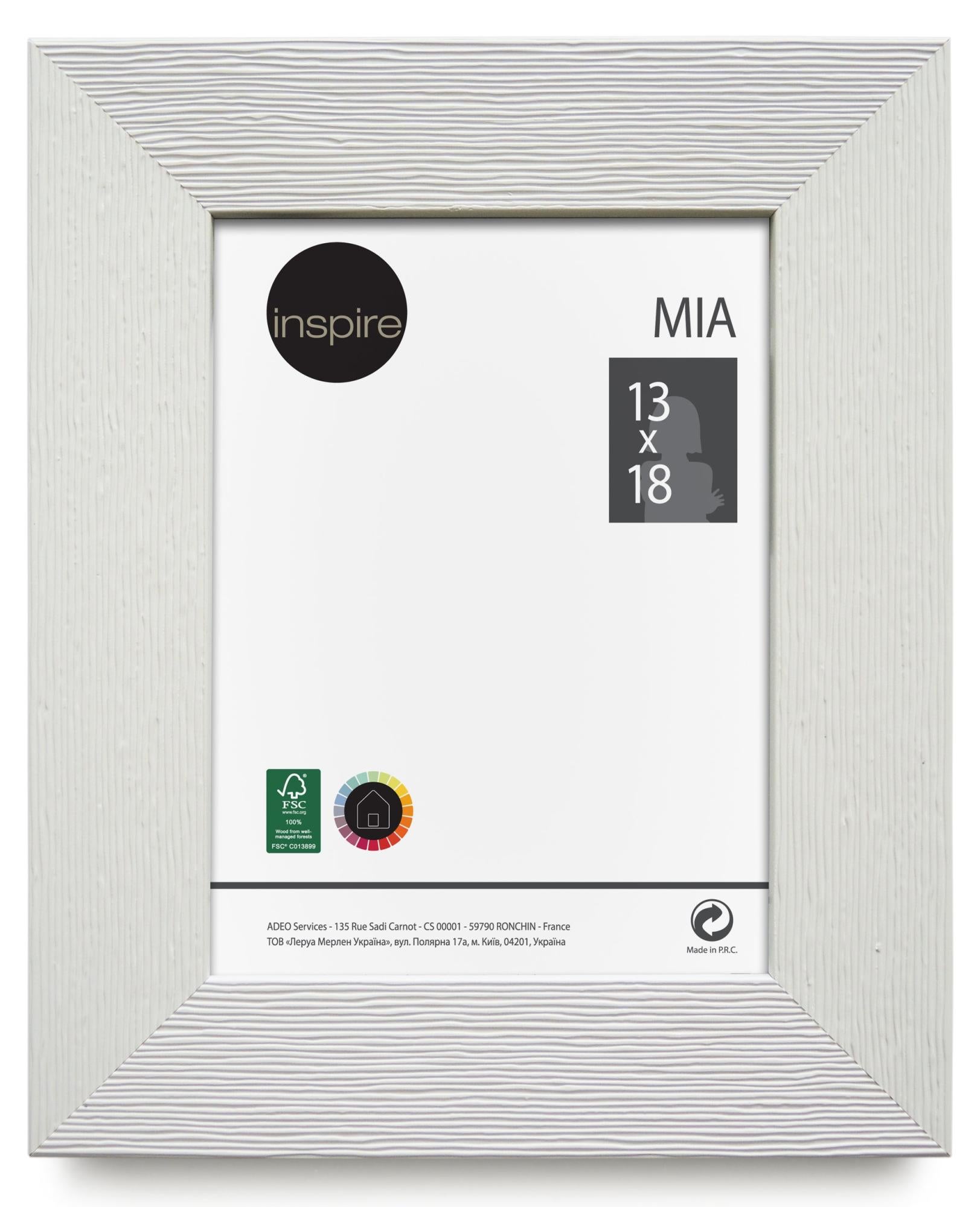 Cornice INSPIRE Mia bianco opaco per foto da 13x18 cm | Leroy Merlin