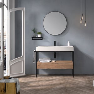 HOCSOK Mobile Sottolavabo per Bagno, Armadietto Sottolavello Salvaspazio  con 2 Ante e Divisori Regolabili, Armadio Salvaspazio in Legno Color  Rovere, 60 x 30 x 60 cm : : Casa e cucina