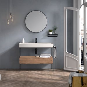 HOCSOK Mobile Sottolavabo per Bagno, Armadietto Sottolavello Salvaspazio  con 2 Ante e Divisori Regolabili, Armadio Salvaspazio in Legno Color  Rovere, 60 x 30 x 60 cm : : Casa e cucina