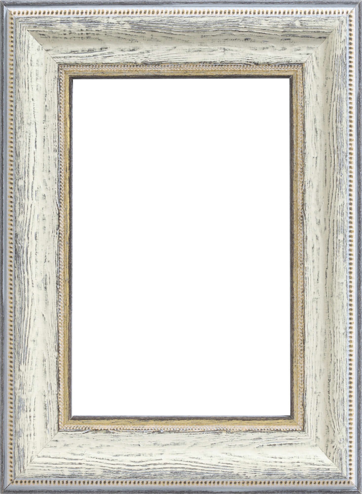 Cornice INSPIRE Fabriano bianco e oro opaco per foto da 30x40 cm