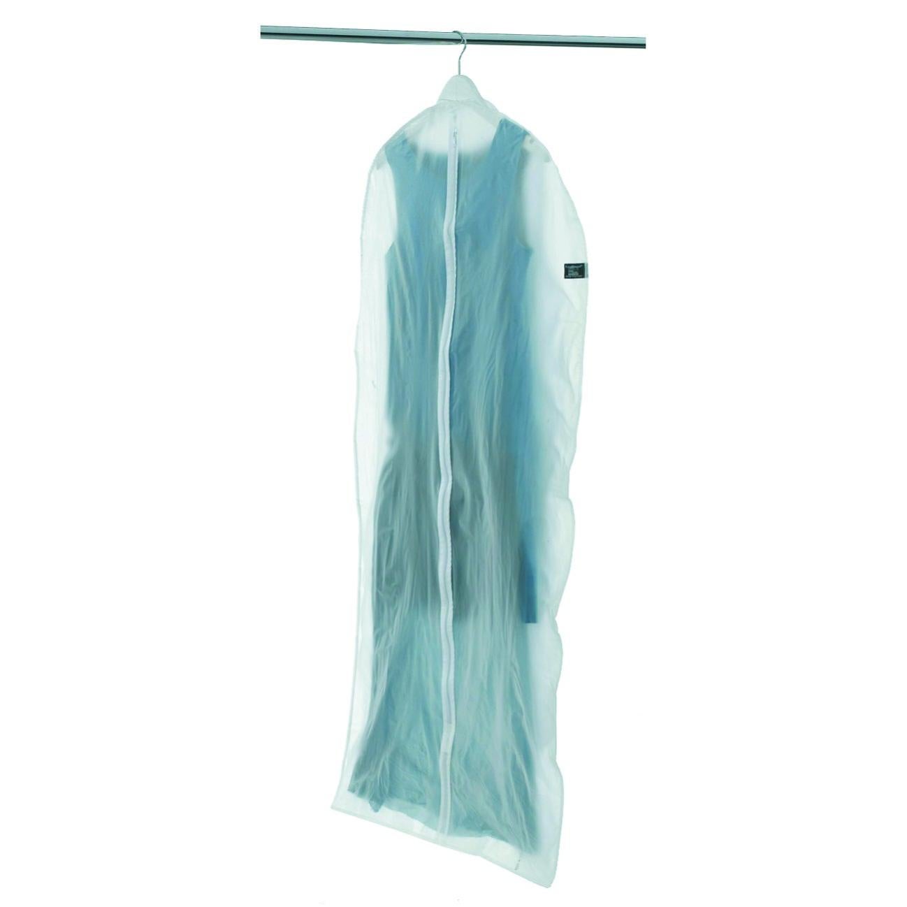 WENKO E527154 Custodia Per Abiti Trasparente 100x60 Cm, Lavabile, Con Cerniera Lunga, Protezione Da Polvere E Umidità Per Abiti Eleganti