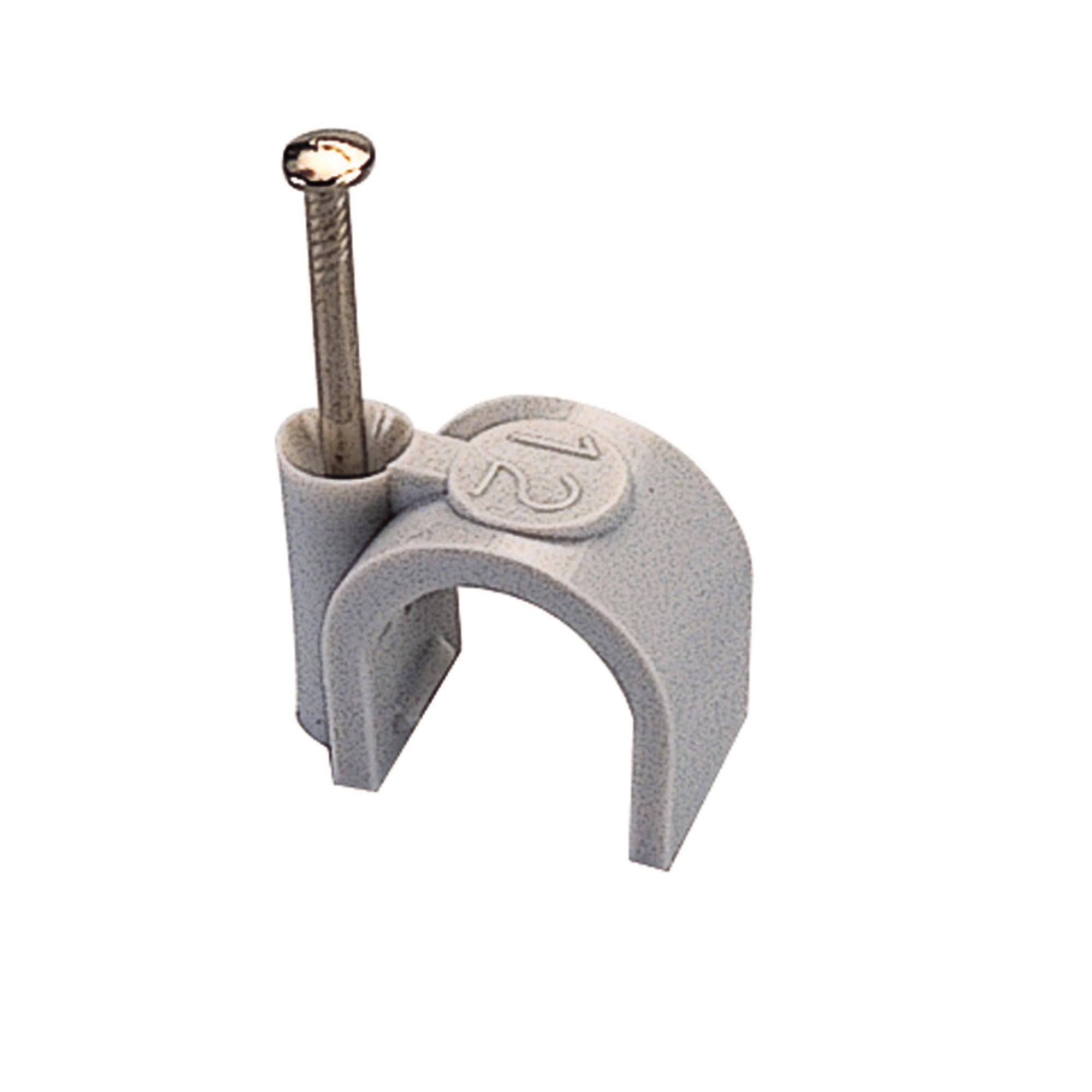 Clip Fermacavo Rotonda Marrone 10x8mm - Confezione Da 50 Pezzi Per Organizzare Cavi - Foto 2