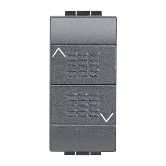 Modulo deviatore serie Space, nero, 16A, compatibile con serie BTicino Modulo deviatore serie Space, nero, 16A, compatibile con serie BTicino