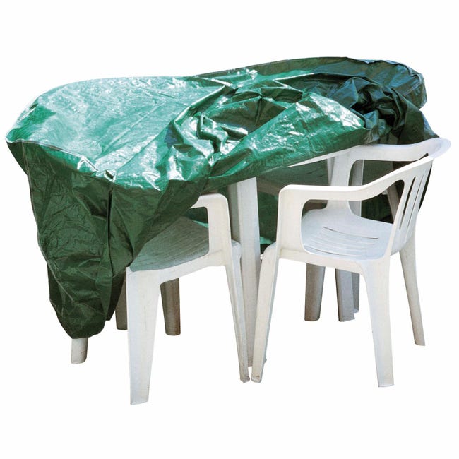 Copertura protettiva per set tavolo e sedie in polietilene L 240 x P 100 x H 70 cm - 1