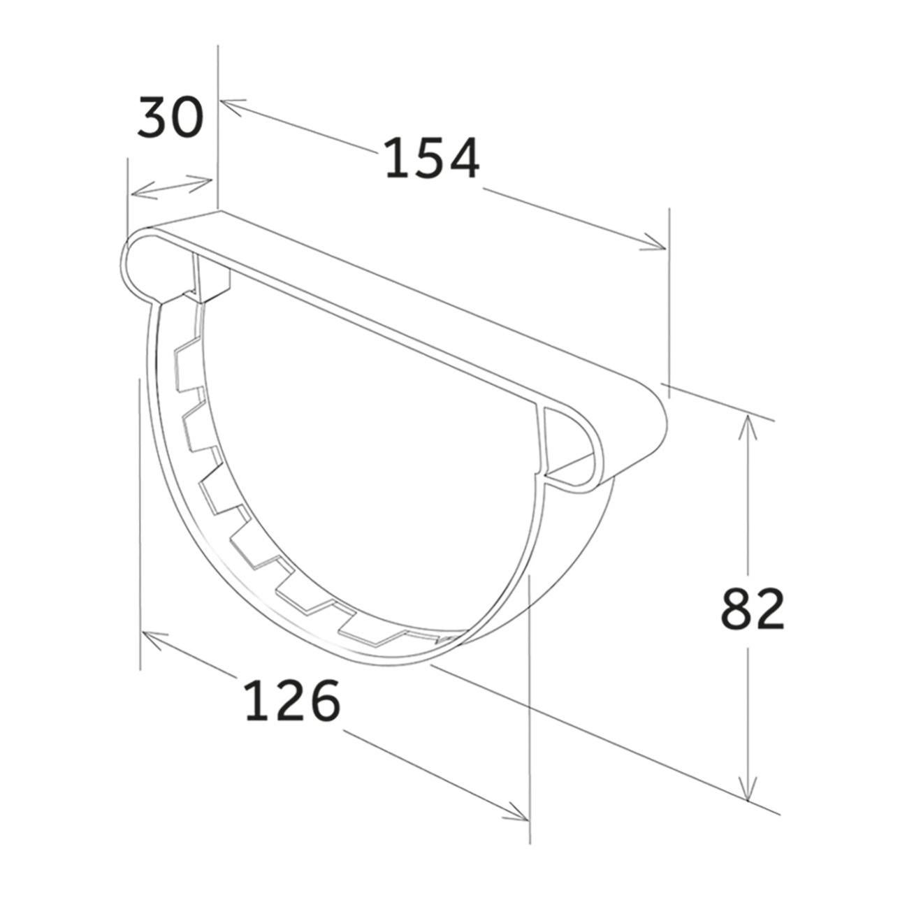Gancio Per Grondaia Semicircolare Sviluppato In Pvc 25 Packcua Girpi - 7