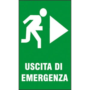 Planetitaly Lampada emergenza parete LED 3.5W esterni IP65 luce anti black  out autonomia 3 ore exit uscita ufficio negozio casa 230V