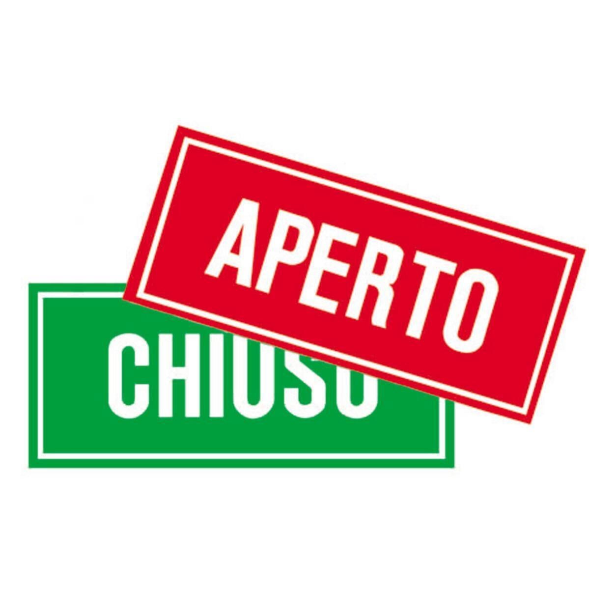 Cartello segnaletico Aperto chiuso pvc x 10 cm | Leroy Merlin