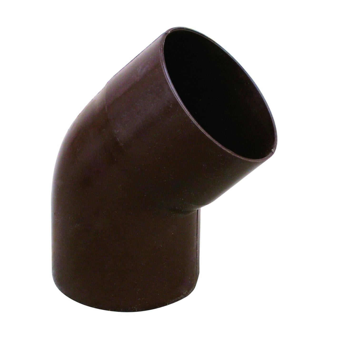 Curva 45° Per Pluviali INEFA - In PVC DN 75, Marrone Scuro, Per Grondaie, Facile Montaggio A Innesto, Made In Germany - Foto 3