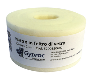 LUX Nastro di giunzione per pannelli di cartongesso Bianco 25 mx 50 mm