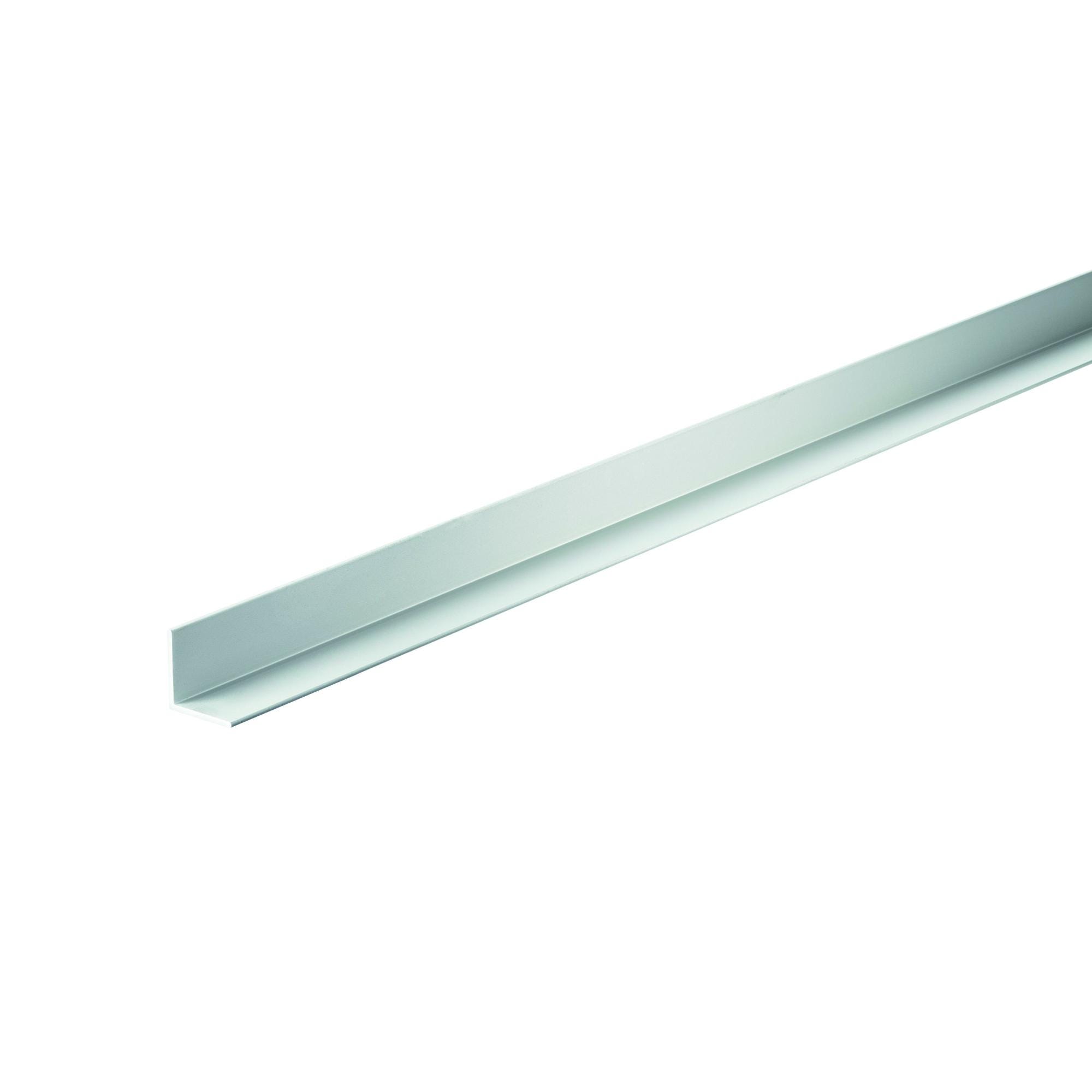 Profilo angolare simmetrico ARCANSAS in alluminio argento satinato L 2 m  10x10 mm