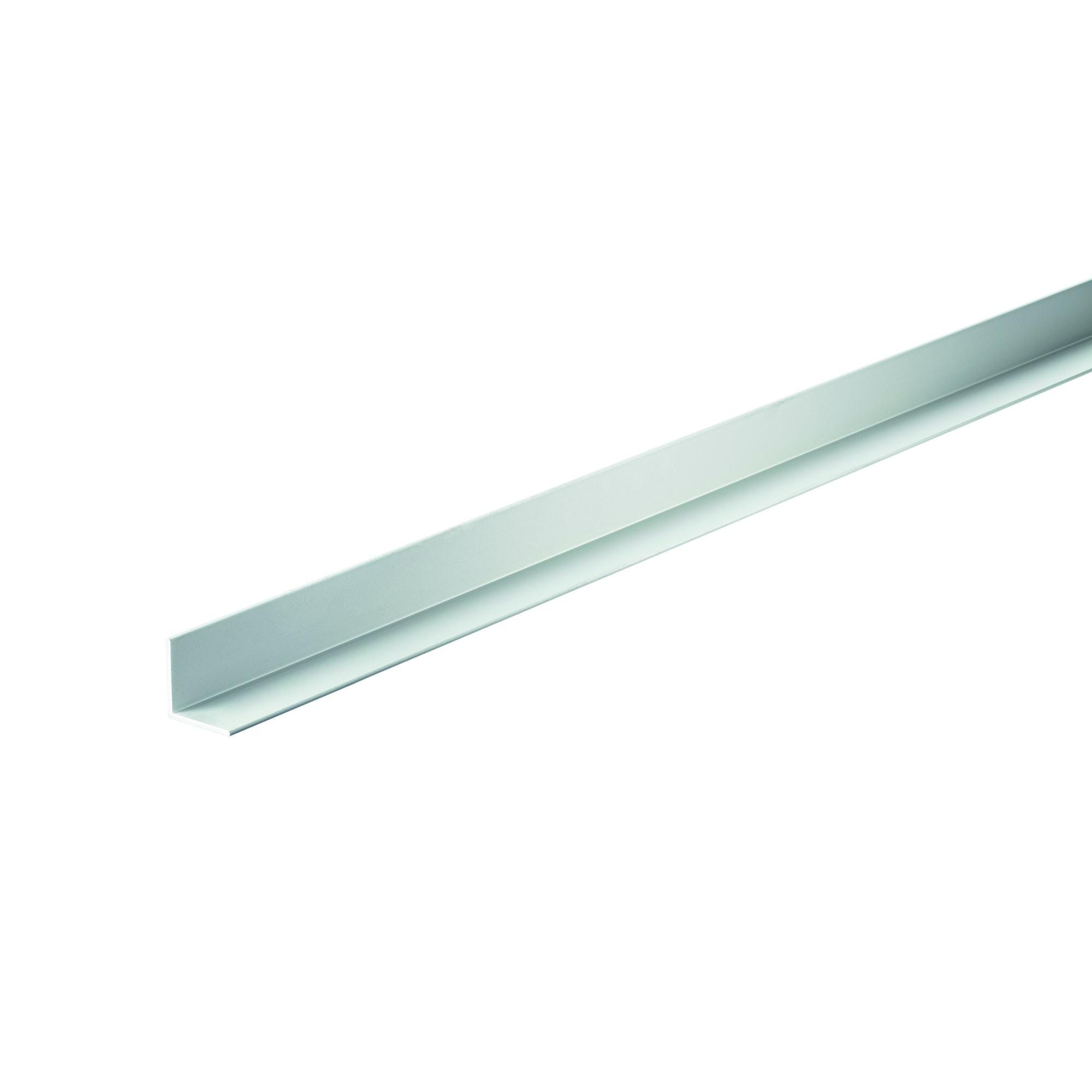 Profilo angolare simmetrico ARCANSAS in alluminio argento lucido L 1 m  10x10 mm
