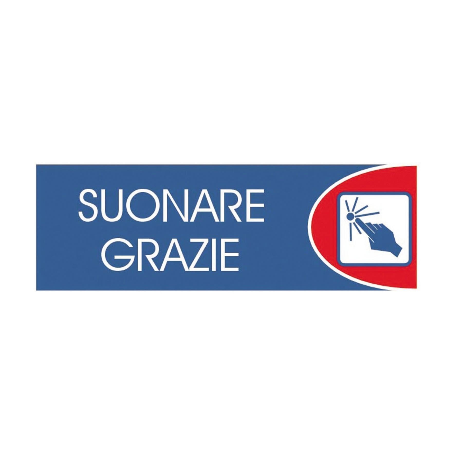 Cartello segnaletico Suonare grazie polipropilene x 18 cm Leroy Merlin