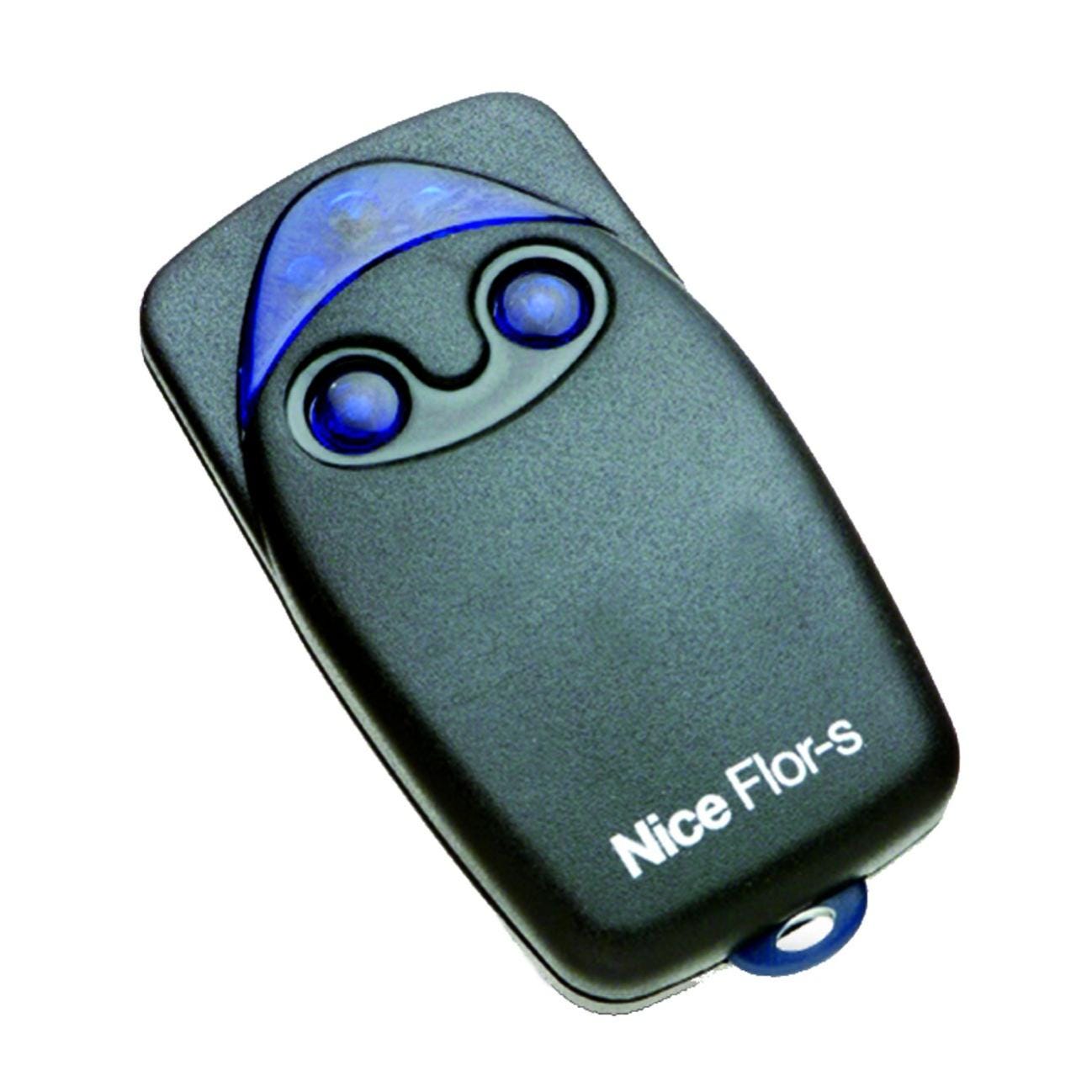 Telecomando Rolling code NICE FLO2RS in abs nero 433.92 MHZ 2 canali ...