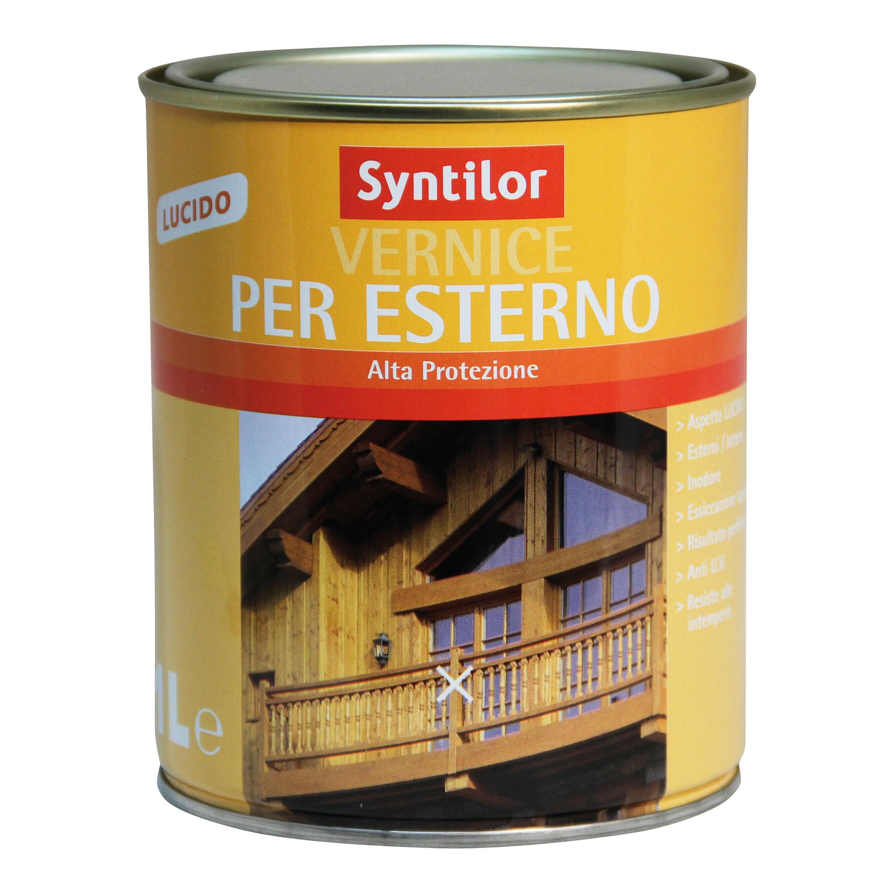 Vernice per legno da esterno liquido SYNTILOR 0.25 L noce medio lucido