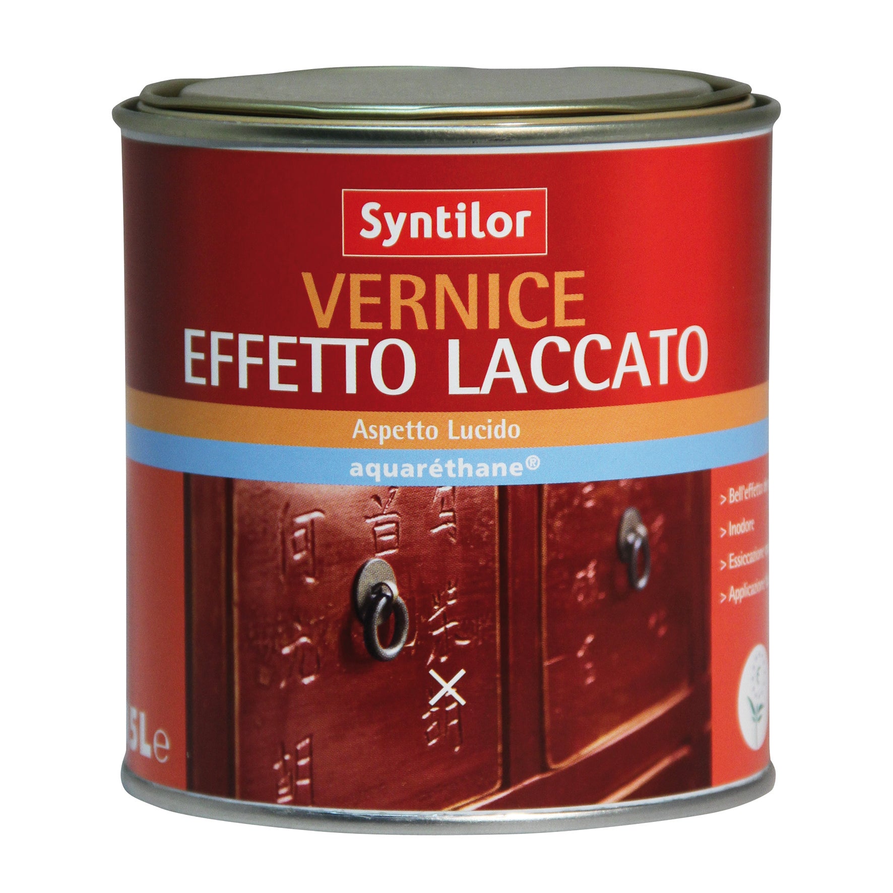 Vernice per legno da interno SYNTILOR Laccato rosso lucido 0.25 lt