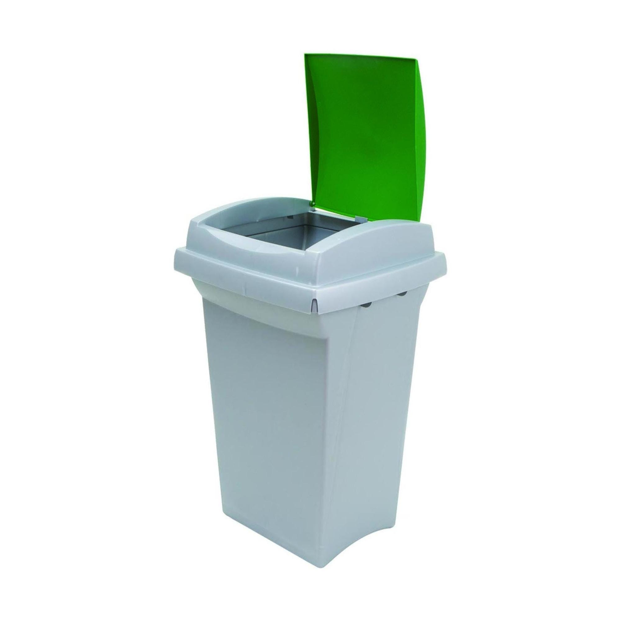 Pattumiera per raccolta differenziata Recycling manuale verde 50 L