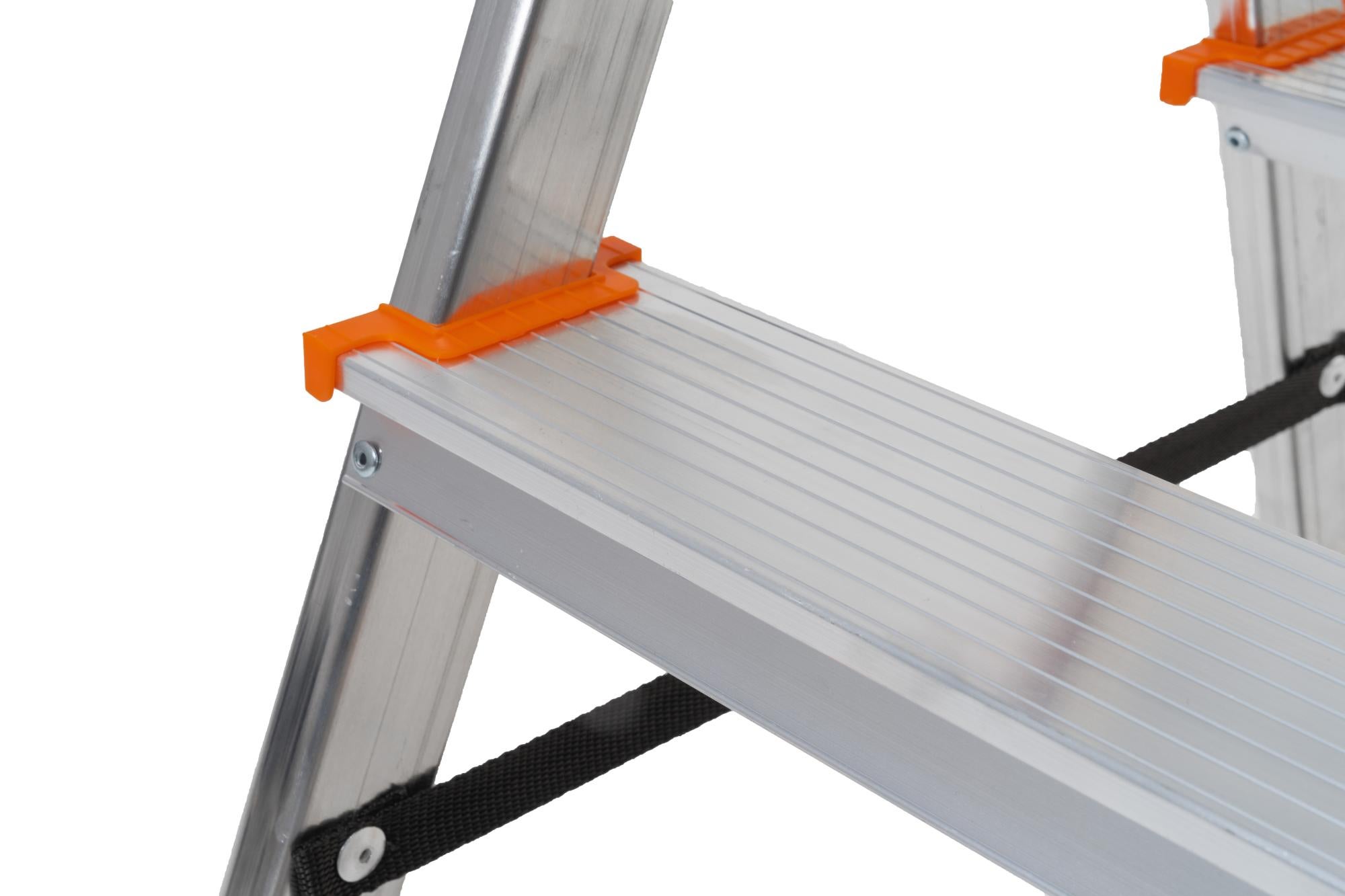 GIERRE Scaletta 2 Gradini In Alluminio – Altezza 72 Cm, Apertura Automatica, Gradini Da 12 Cm, Piattaforma Antiscivolo 23x31 Cm, Pieghevole E Salvaspazio