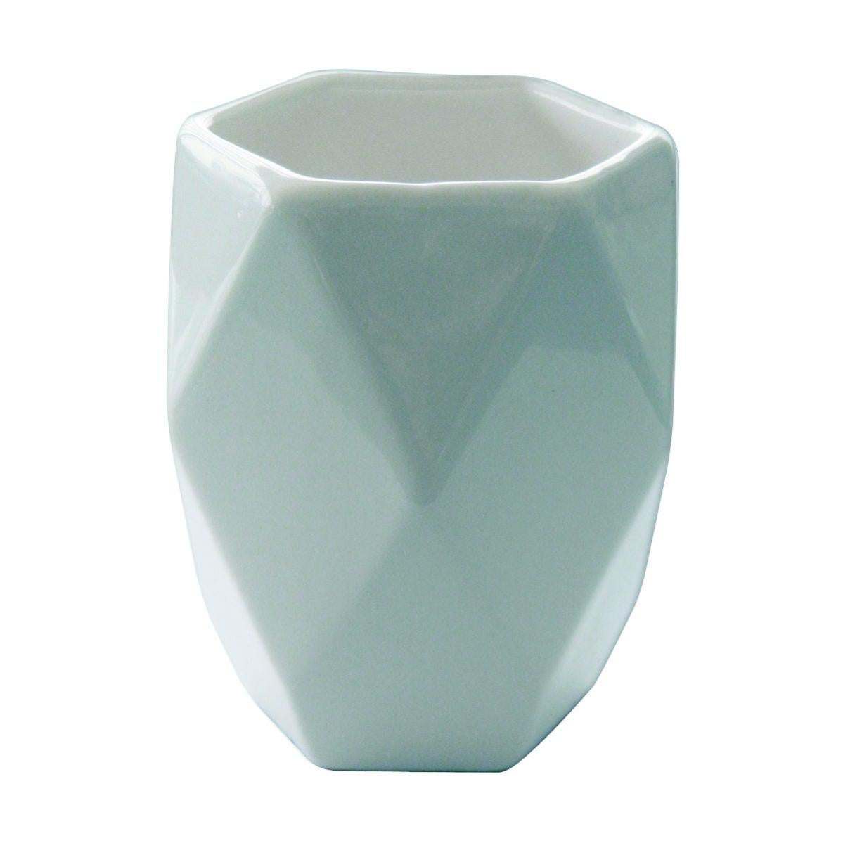 WENKO Portaspazzolino In Ceramica Burgio – Bicchiere Per Spazzolini E Dentifricio, Fatto A Mano Con Effetto Acquerello Turchese - 5