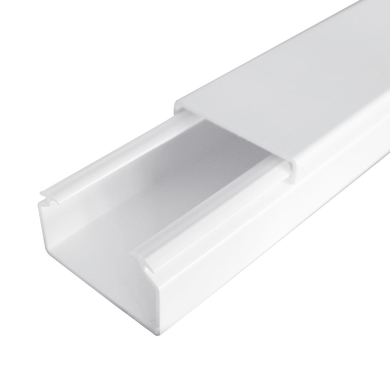 Canalina per cavi (L x L x A: 200 x 4 x 1.6 cm, bianco)