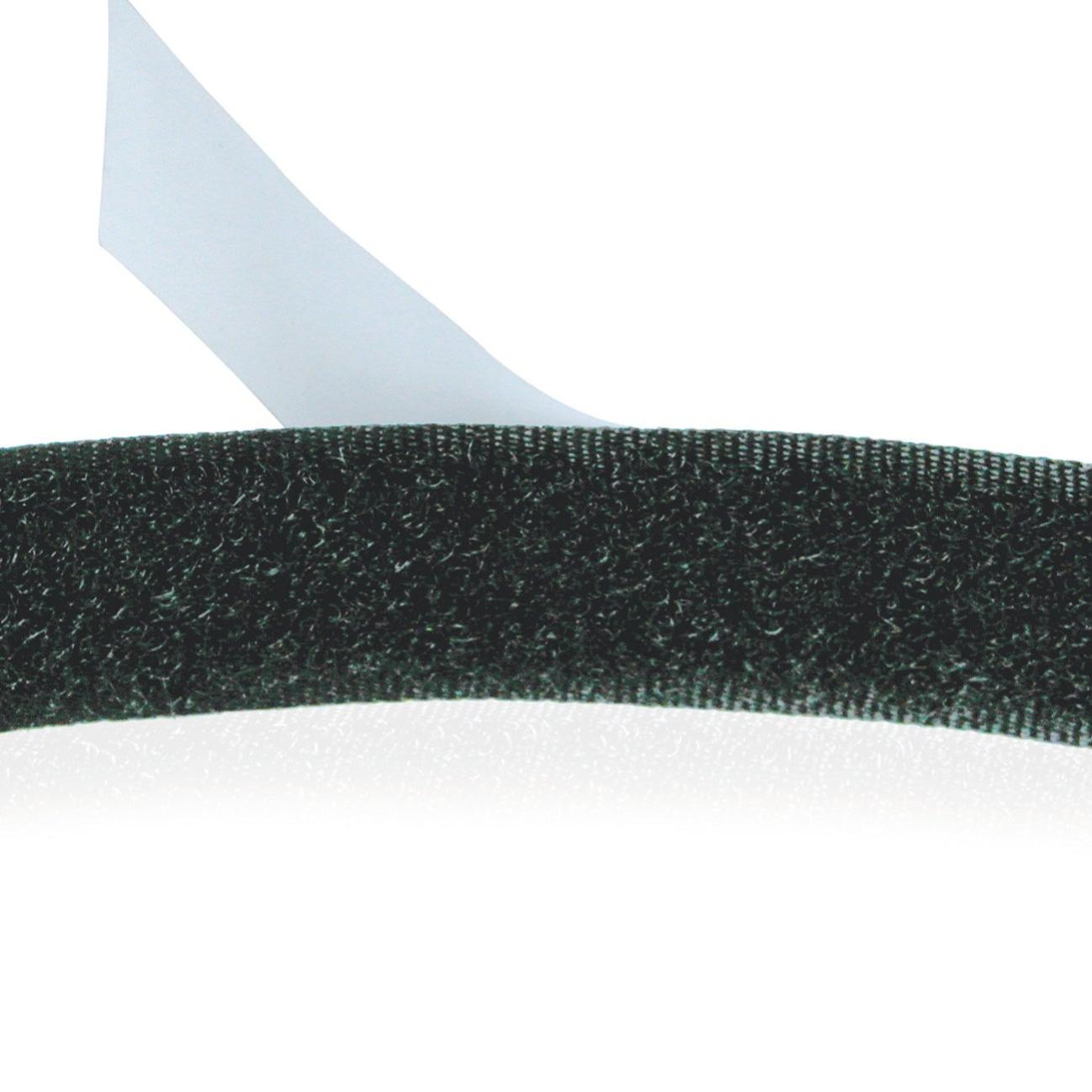 Nastro A Strappo 5 Metri Nero - Hook And Loop, Altezza 2cm