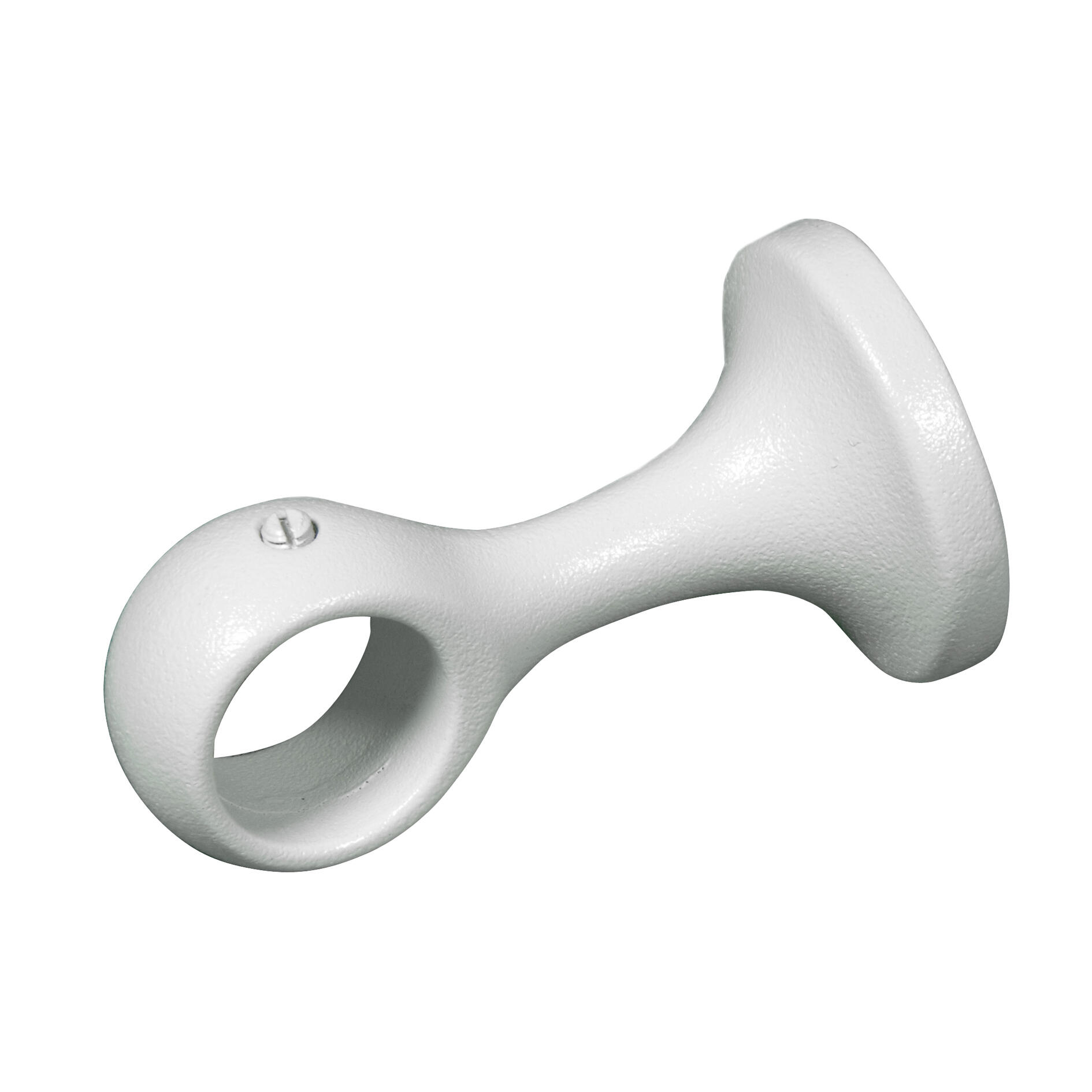 Supporto singolo chiuso Ø20mm Camaleonte in alluminio bianco verniciato  6cm, 2 pz