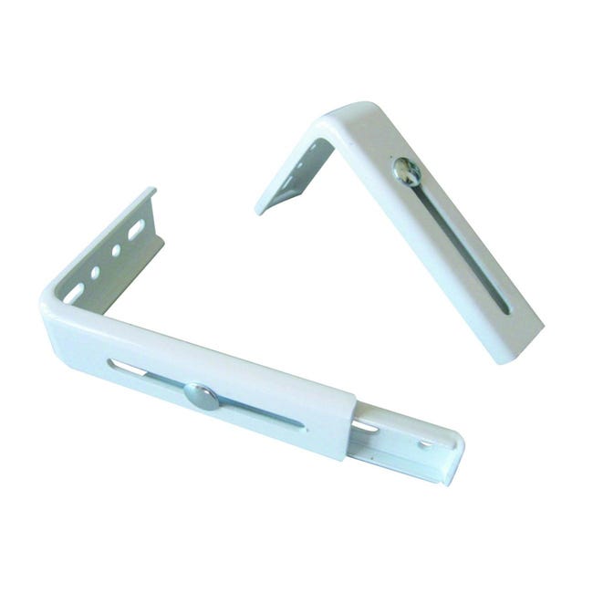 MASTA Supporto Metallico Per Manico Scopa – Diametro Fino A 23,5 Mm – Modello Piatto A Vite