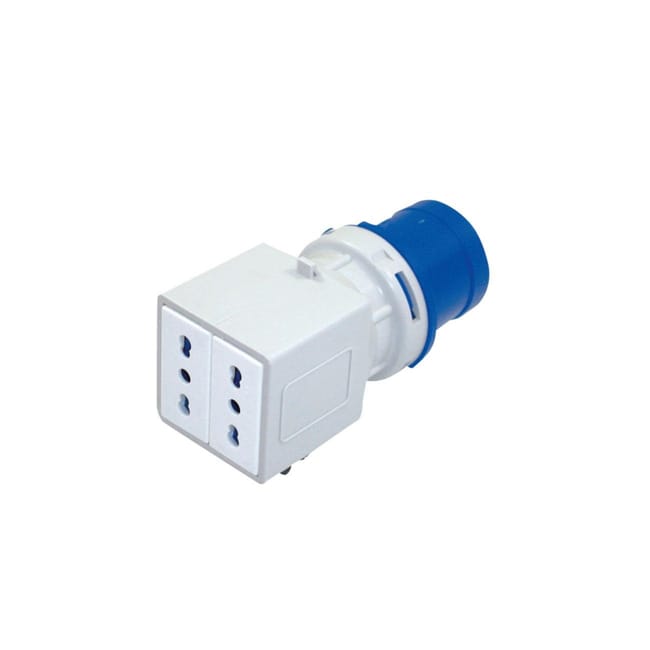Cartrend Explorer CEE Power Strip With 1 CEE Socket And 3 CEE Couplers With Hinged Lids Suitable For Voltages 220-250V, 16A, 50/60Hz, For Caravans