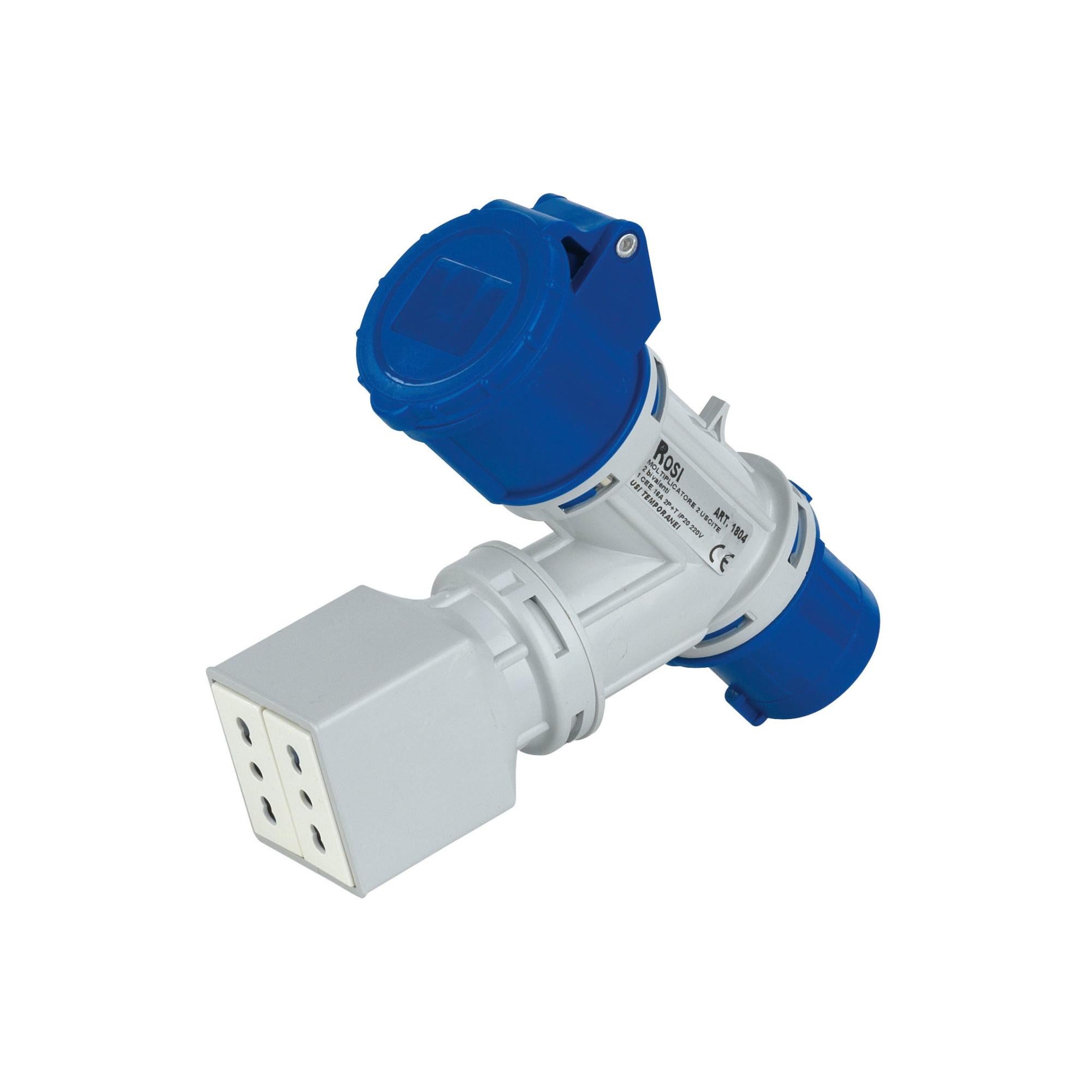 ADATTATORE SINGOLO SPINA ASIMMETRICA 'SALVASPAZIO' SPINA 2P T 10A - BIANCO - Foto 13