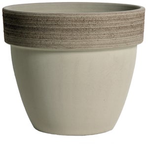 Vaso da interno Sahara Duo in plastica ø 14 cm grigio/bianco