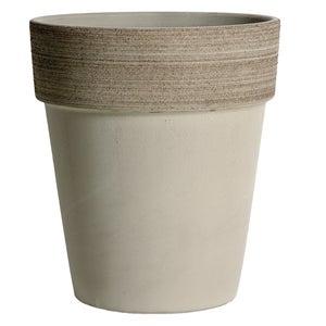 Vaso terracotta bianco stondato H 11 D 14 - If Creative Hub