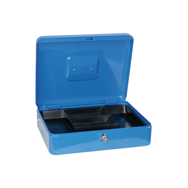 Cassetta Porta Valori In Ferro POS VALLEY - Salvadanaio Con Serratura E Vassoio Monete 30x24x9cm - Foto 6