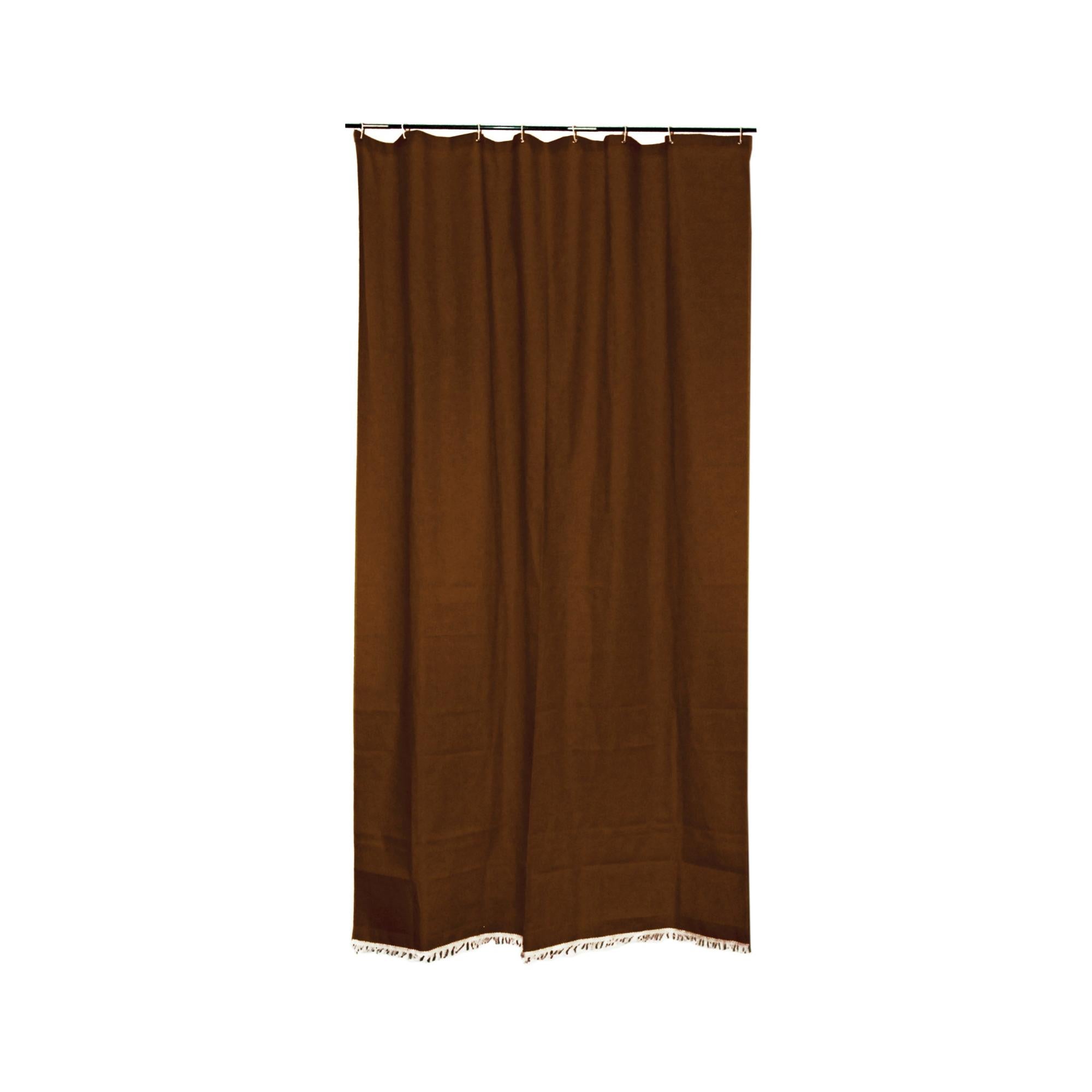 Tenda Oscurante Shantung Tex Family 140x290 Cm – Marrone, Con Anelli Metallici, Pronta All'Uso - 4