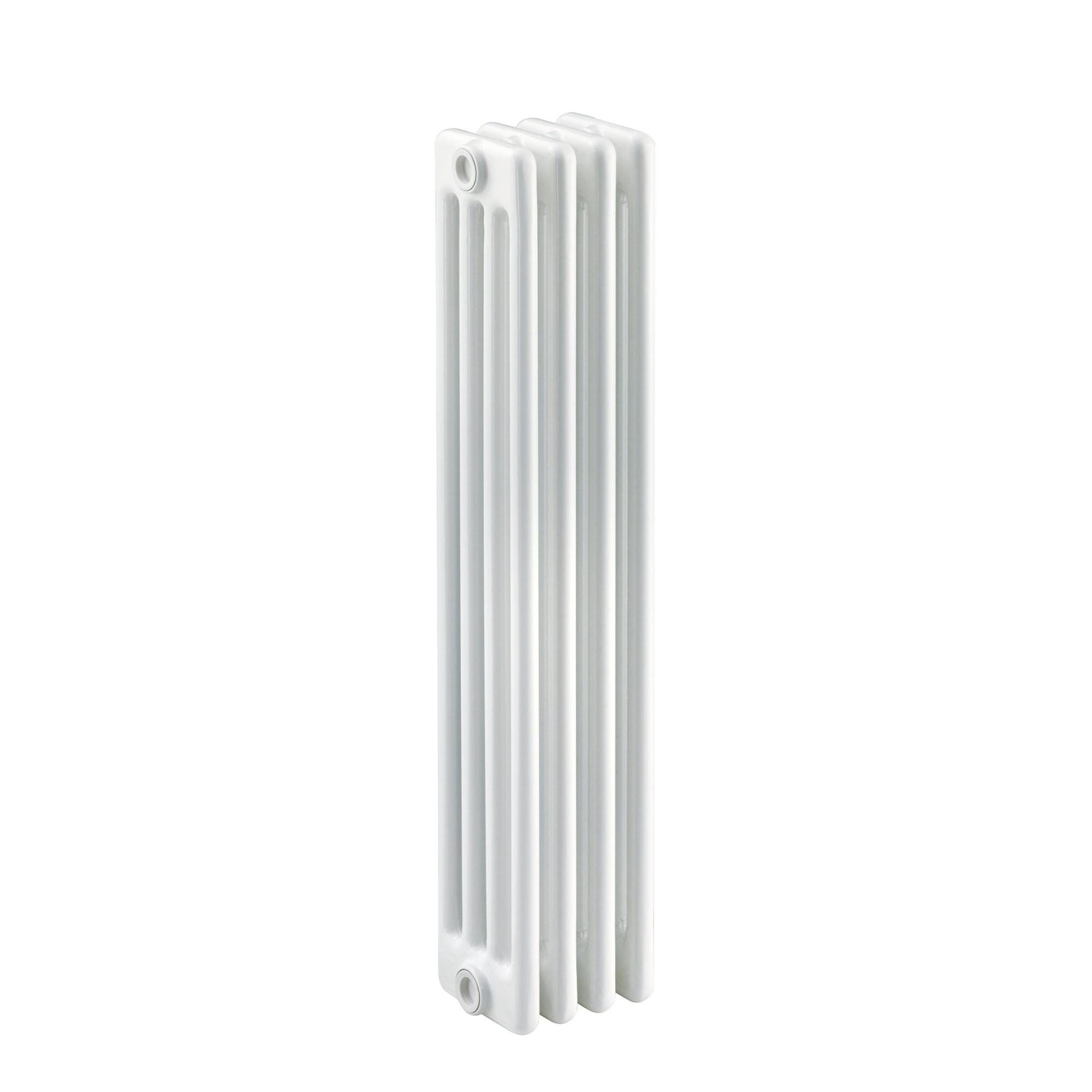 Radiatore acqua calda EQUATION Tubolare in acciaio 4 colonne, 4 elementi  interasse 81.3 cm, bianco