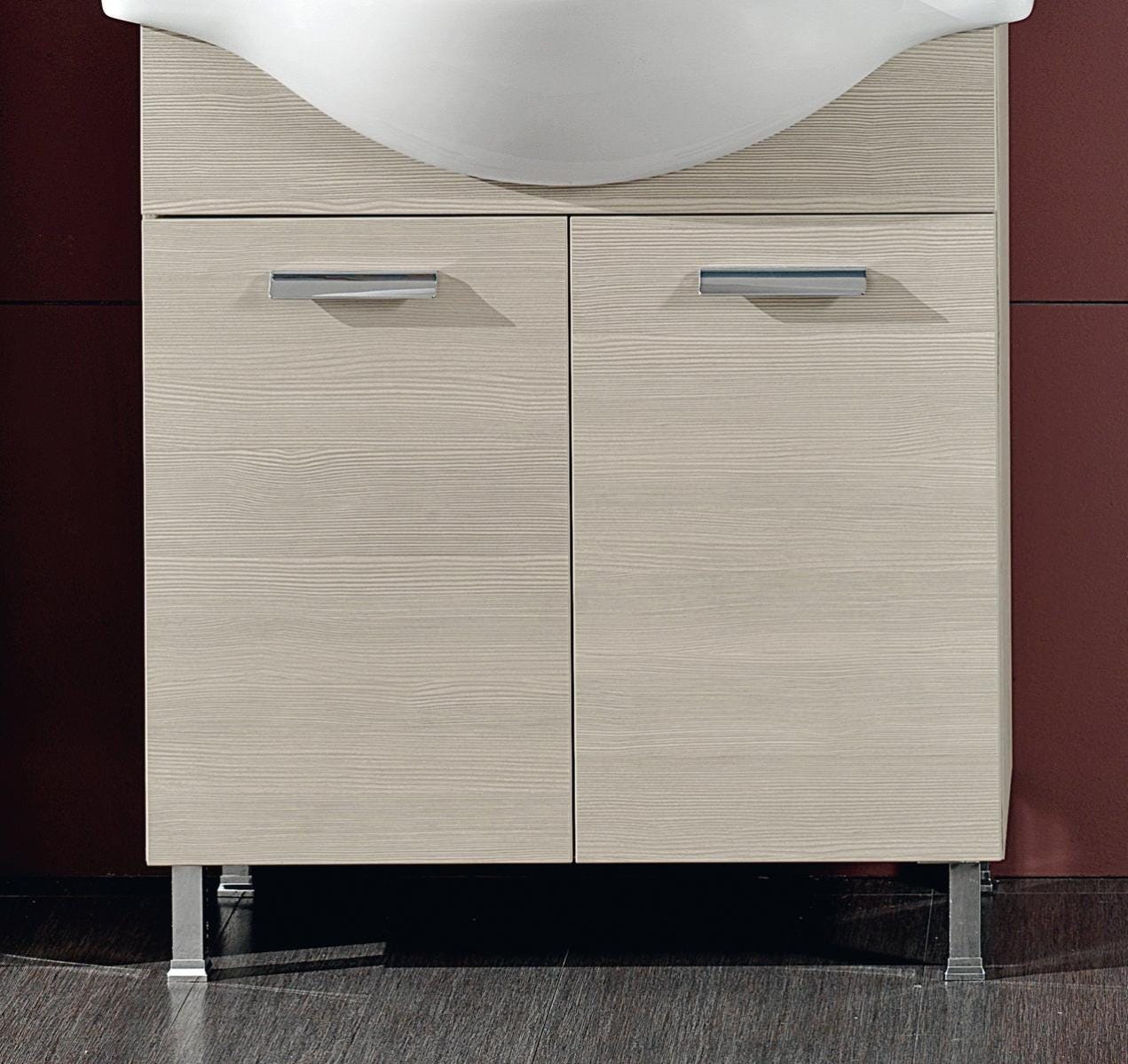 Base per mobile bagno gola 1 cassetto 2 ante L 60 x P 37 x H 50 cm Base per mobile bagno gola 1 cassetto 2 ante L 60 x P 37 x H 50 cm