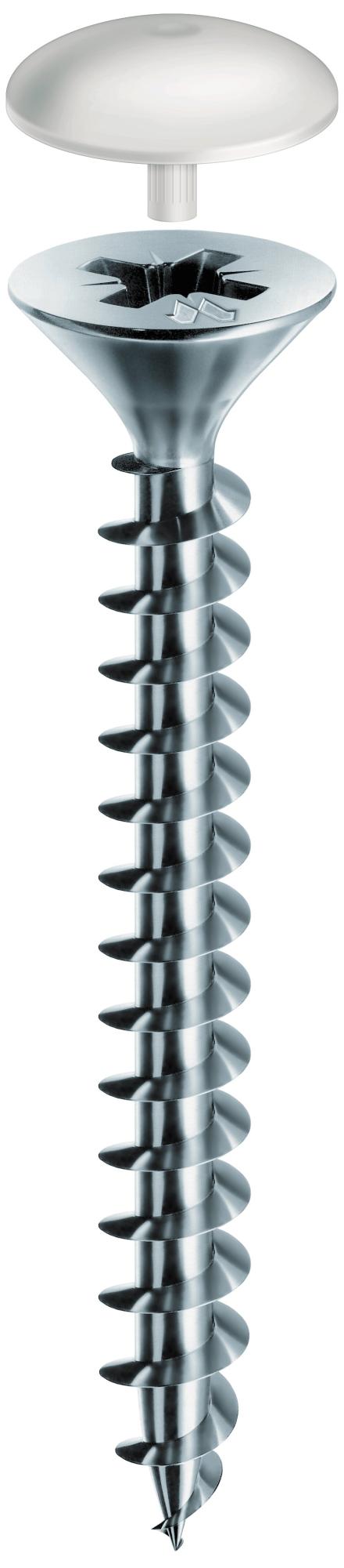 Vite Legno Testa Piana Svasata Zincata Bianca - Eurogross - Foto 8